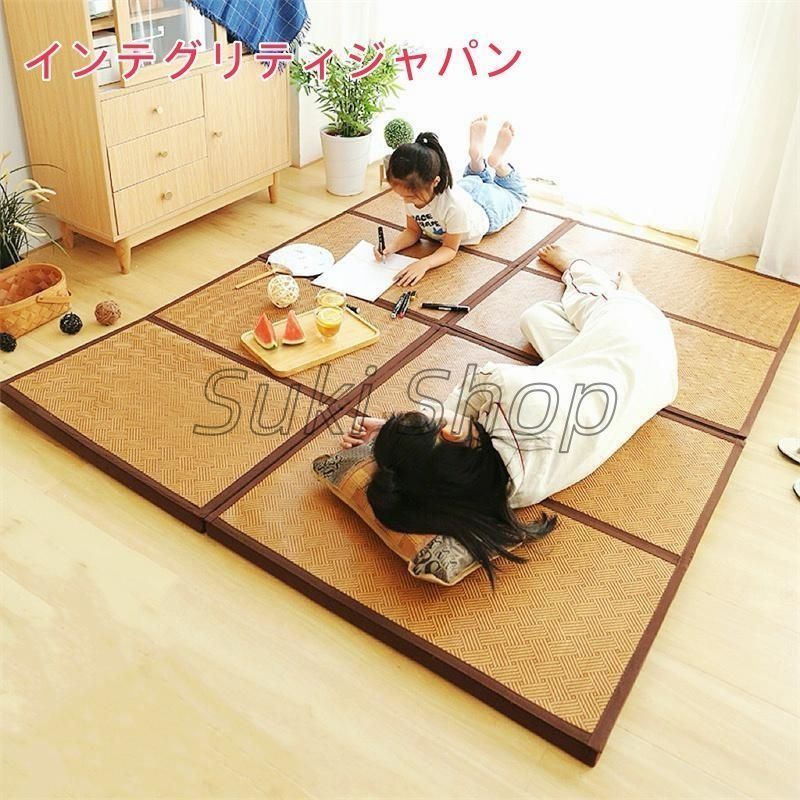 布団のカビ防止草折りたたみマット シングル 厚さ4cm !!!!65x180cm置き畳み 畳 ユニット ユニット畳 フローリング 敷くだけ 折り畳み マット 人気