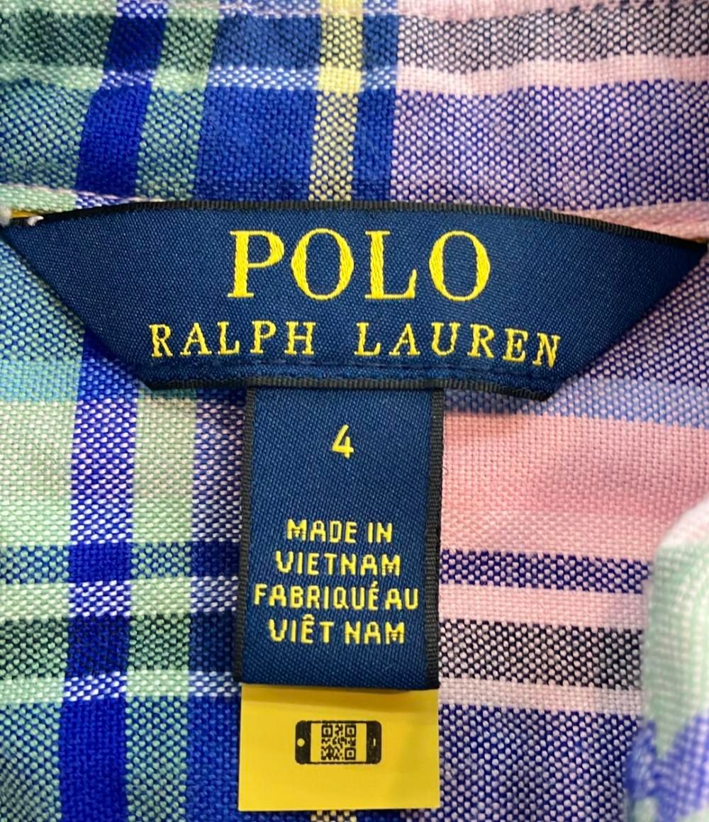 POLO RALPH LAUREN ポロラルフローレン ワンピース チェック４ ポロ・ラルフローレン シャツワンピース チェック柄 キッズ SIZE 4 (M