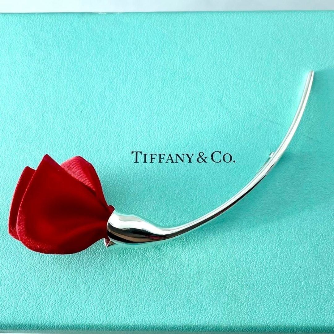 ティファニー アマポーラ フラワー ブローチ シルバー VA2f