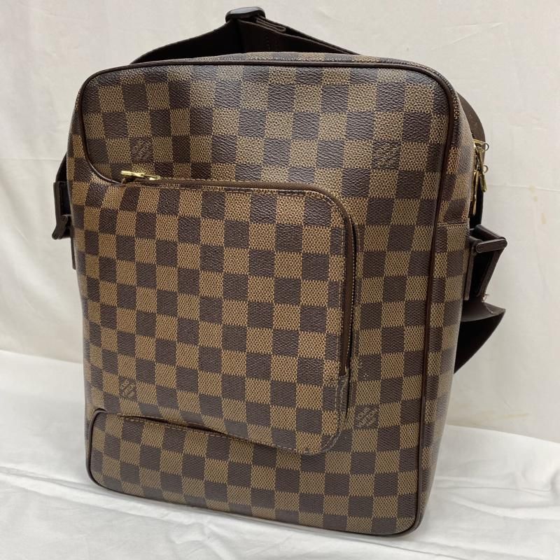 LOUIS VUITTON ルイヴィトン ショルダーバッグ N41441 ダミエ オラフMM ショルダー バッグ 斜め掛け エベヌ レザー A4 PC 収納可能