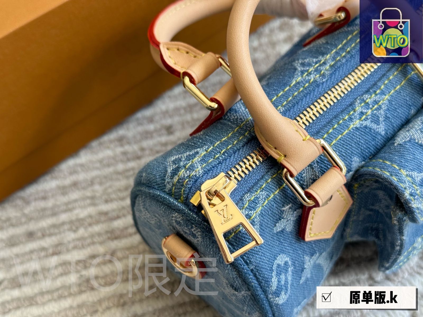 可愛いサイズ♡【LouisVuitton】ナノスピーディ デニム♪ デニム Louis Vuitton SPEEDY(ルイヴィトン スピーディ) - 海外