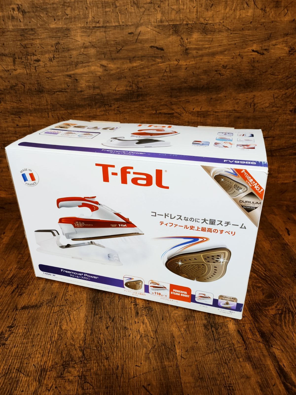 新品展示機！ティファール T-falフリームーブパワー FV9986J0　③ フリームーブ ティファール コードレススチームアイロン フリー