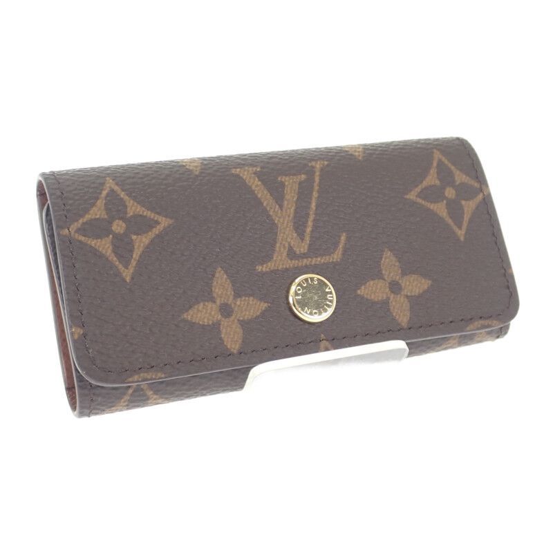 LOUIS VUITTON ミュルティクレ 4 モノグラム キーケース モノグラムキャンバス メタル ブラウン ゴールド金具 ユニセックス