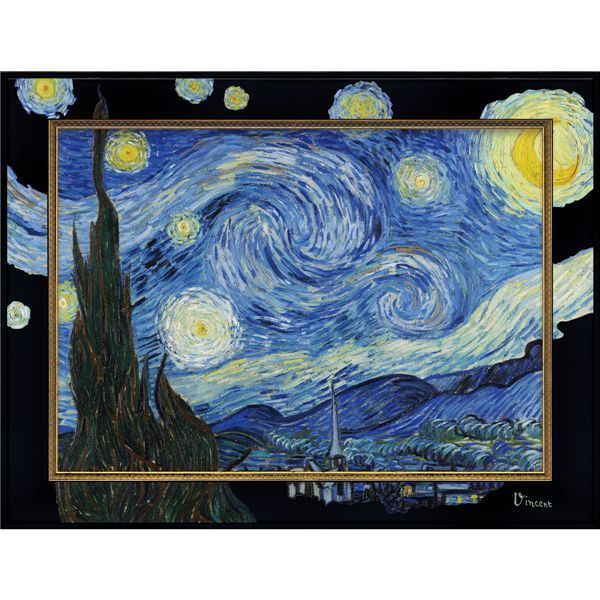 ユーパワー ビッグアートフレーム 〜名画LLシリーズ〜 ゴッホ 星月夜