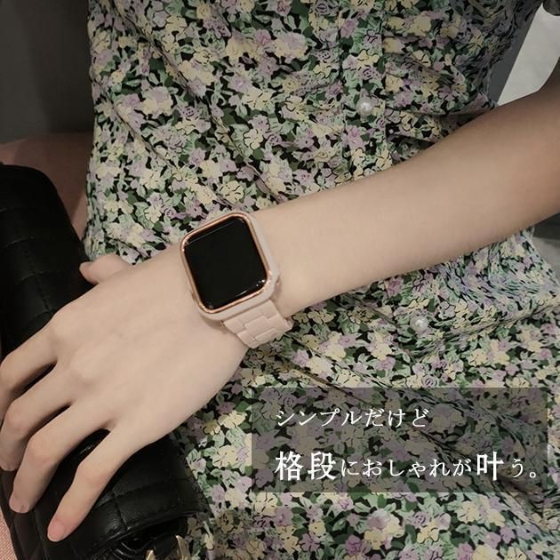 Apple Watch プラスチックバンド ベルト 白 アップルウォッチ - ラバー