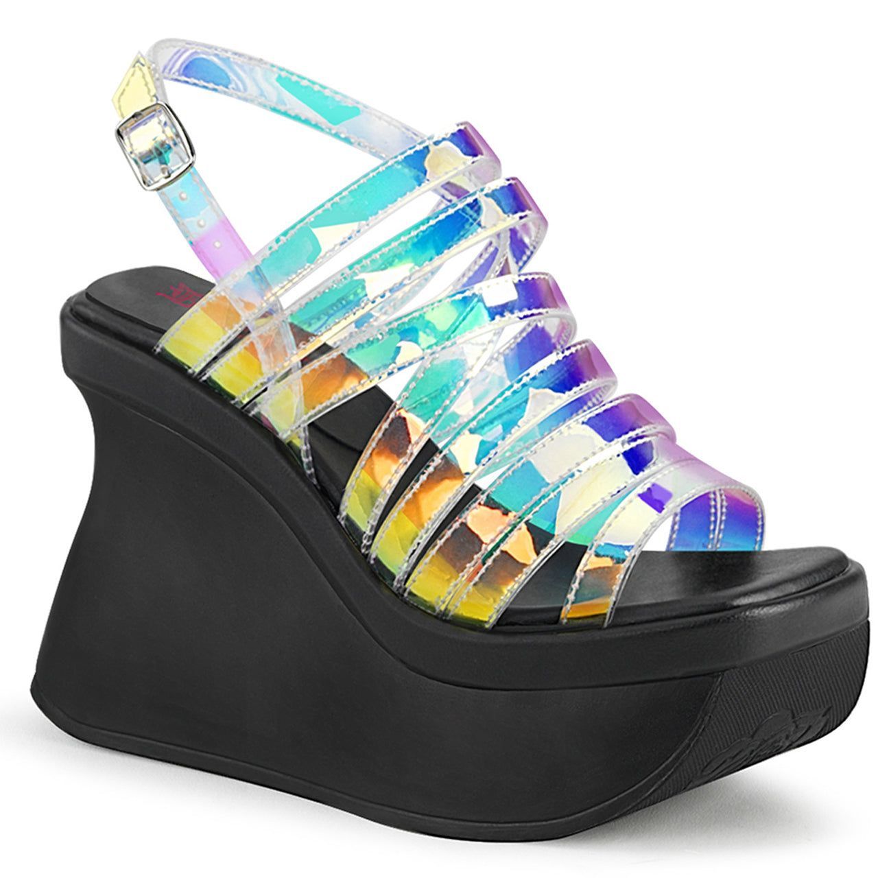 デモニア 厚底 サンダル 正規品☆DEMONIA（デモニア）多重ストラップウェッジソールミュール