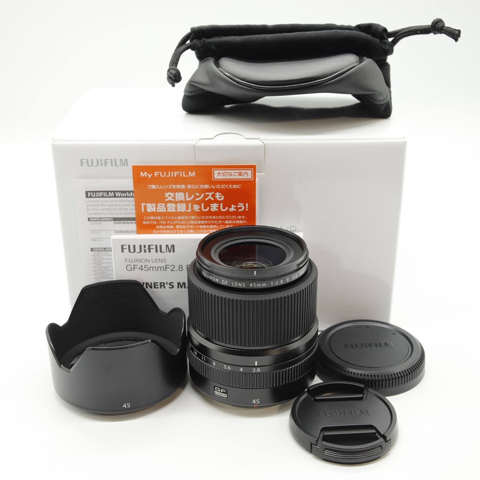 ほぼ FUJIFILM 富士フイルム FUJIFILM フジノン GFレンズ GF45MMF2.8 R WR 単焦点 富士フイルム G