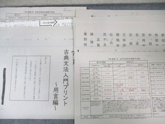 大阪府公立天王寺高校 高1～高3 国語 テキスト・プリント大量