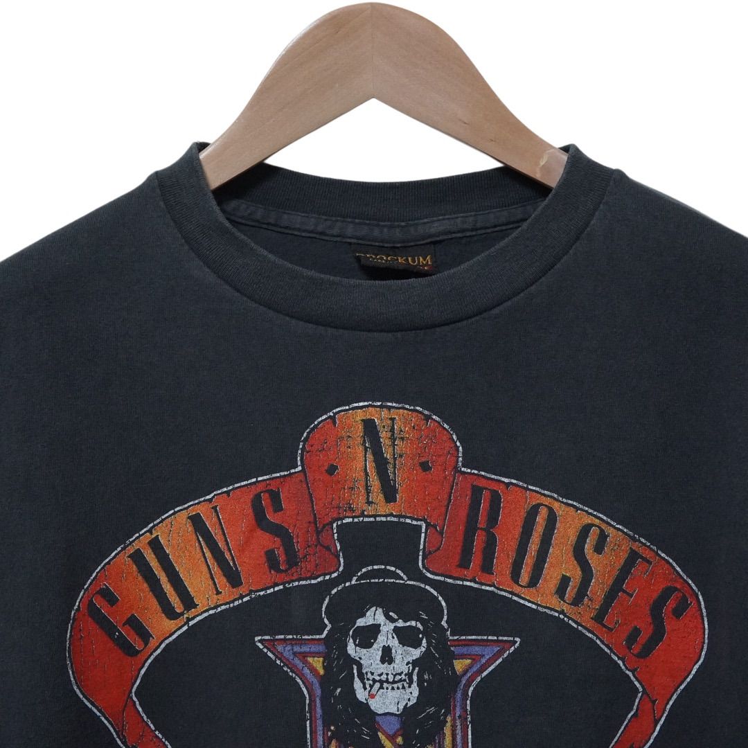 ち*太様 90s BROCKUM GUNS N‘ ROSES USA製 バンドT ガンズ・アンド・ローゼズ Tシャツ XL ブラック 90s デザイン
