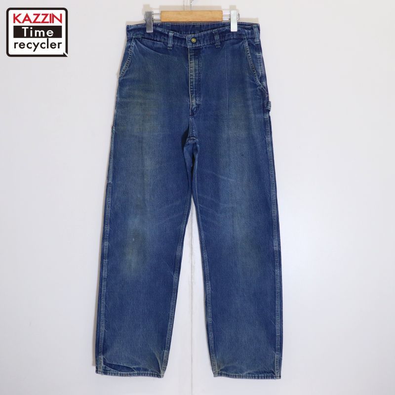 70s USA製 vintage OSHKOSH デニム ペインターパンツ メンズ XLサイズ相当 ビッグサイズ オーバーサイズ