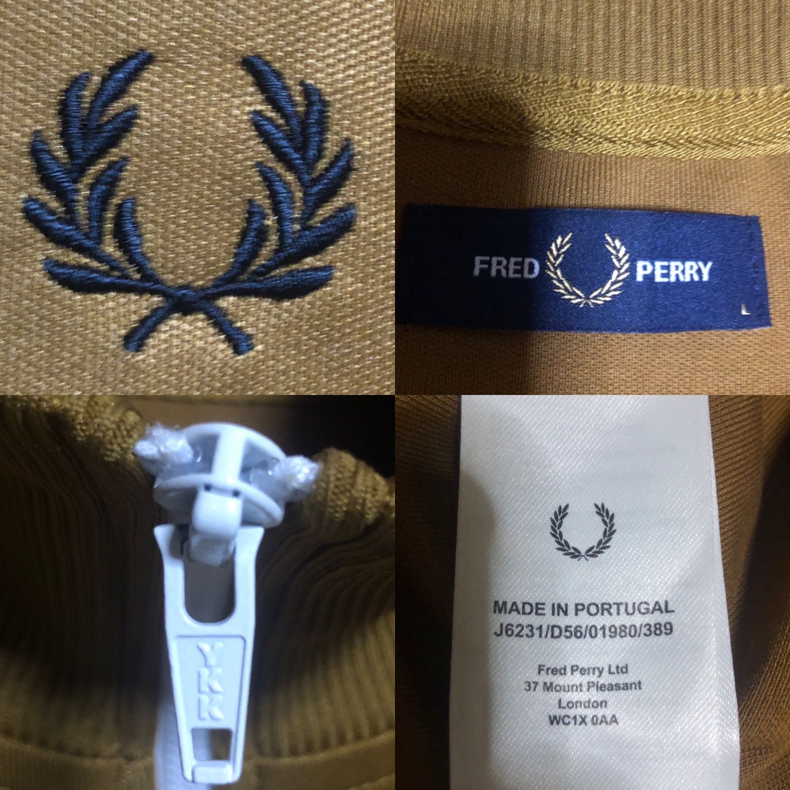 美品L⭐️Fred Perry トラックジャケット/ジャージ 刺繍/テープ月桂樹 