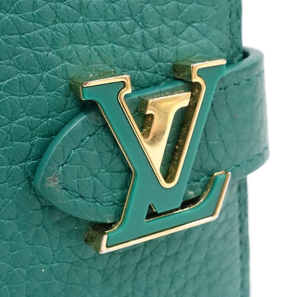 栄】ルイヴィトン トリヨン LV ヴェルティカル ウォレット コンパクト 