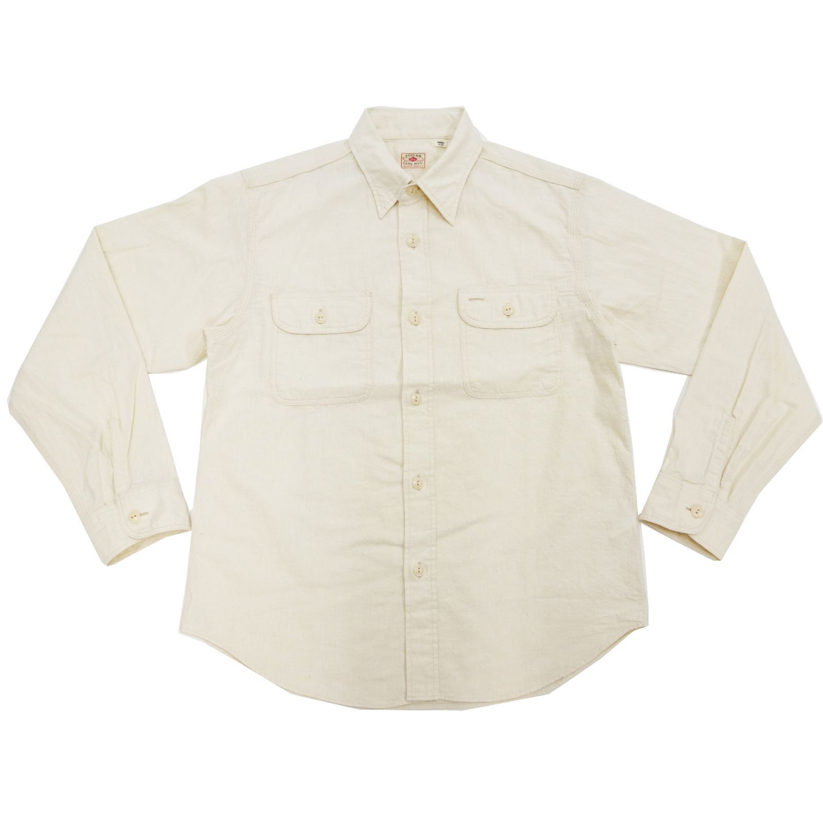 SC27851 シュガーケーン ホワイトシャンブレー ワークシャツ Sugar Cane WHITE CHAMBRAY 無地 長袖シャツ SC27851  生成 新品 アメカジショップ - メルカリ