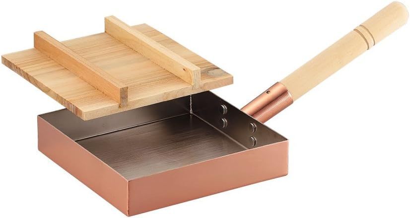 アサヒ 食楽工房 本職用玉子焼き器18cm（木蓋付）CNE117 日本製