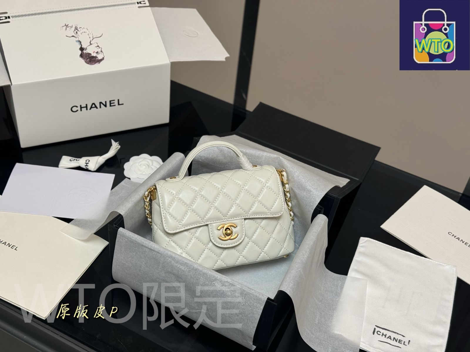 25C 大人気 ケリー【CHANEL】大人可愛い♡ ホワイト バッグ 数量限定版【アクセサリー感覚で】シャネル Kelly 偽物クラッチ