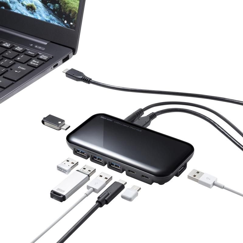 7ポートハブ USB-3TCH38BK