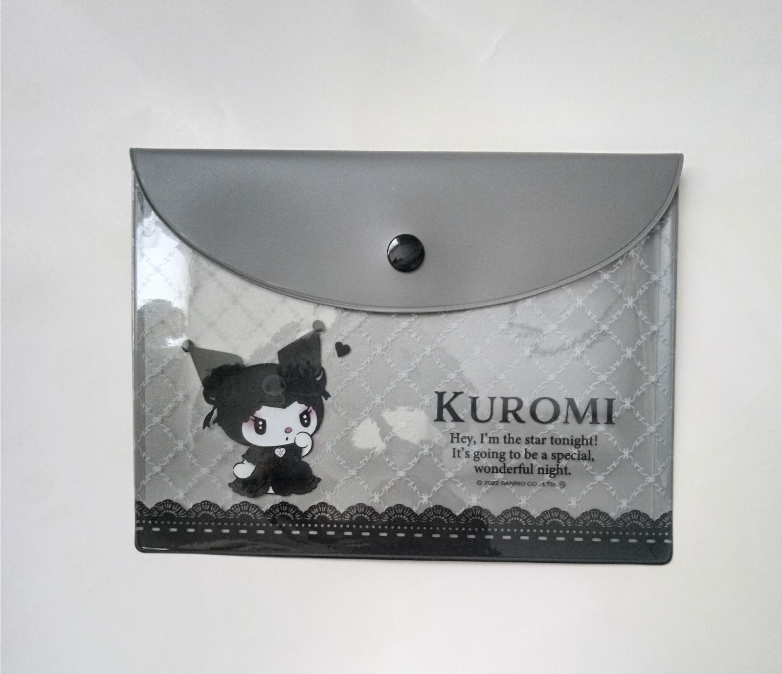 新品 真夜中のメロクロ サンリオ ポーチ KUROMI つめてねメモ クロミ