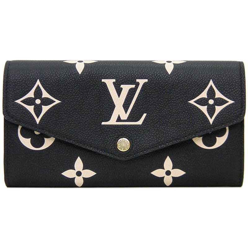 ルイ ヴィトン LOUIS VUITTON モノグラム アンプラント ポルトフォイユ サラ M80496 ブラック|ベージュ