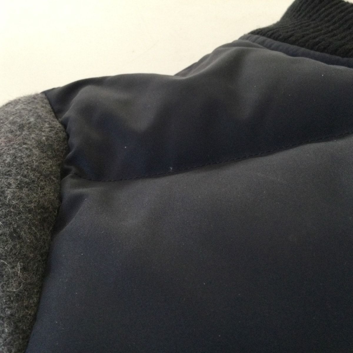 【大好評販売！】 MUVEIL WORK ミュベールワーク ダウンコート サイズ36 S レディース - ネイビー×グレー×黒 長袖|冬 【品質保証書】