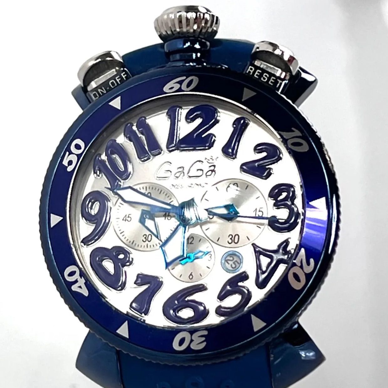 MM48ガガミラノMM48シルバー クオーツ メンズ 腕時計  クロノグラフ