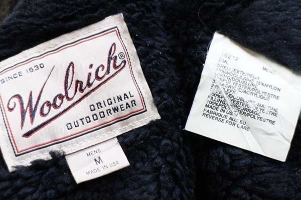 90's USA製 ウールリッチ オンブレ ウールジャケット ビンテージ 古着 90s USA製 Woolrichウールリッチ オンブレチェック ボアライナー