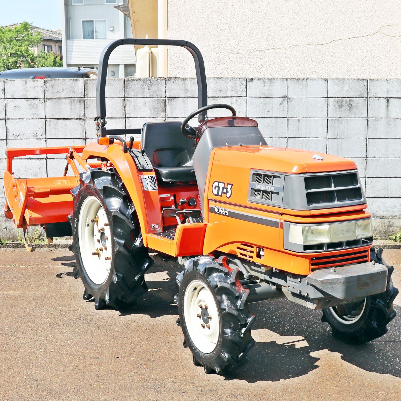 長岡市 クボタ トラクター GT-3 NR16 ロータリーセット 幅1600mm 実働