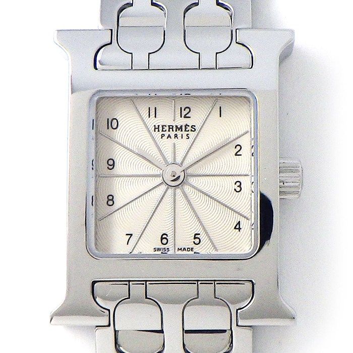 エルメス HERMES 腕時計 Hウォッチ HH1.110 スクエア ギョーシェ  