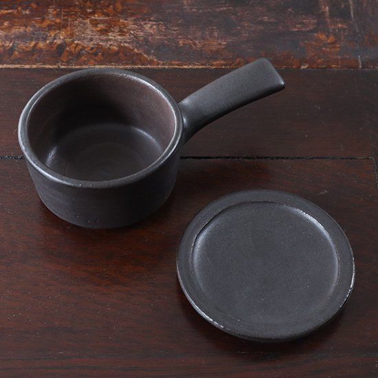 耐熱掛け分けココット 受皿付き 鈴木正彦 中郷窯 直径約95×高さ約55mm