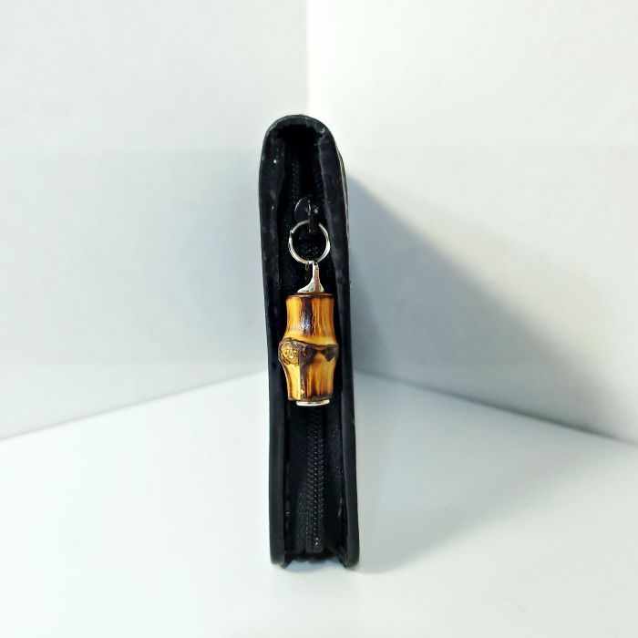 グッチ GUCCI GUCCI バンブーチャーム キャンバス ラウンドファスナー