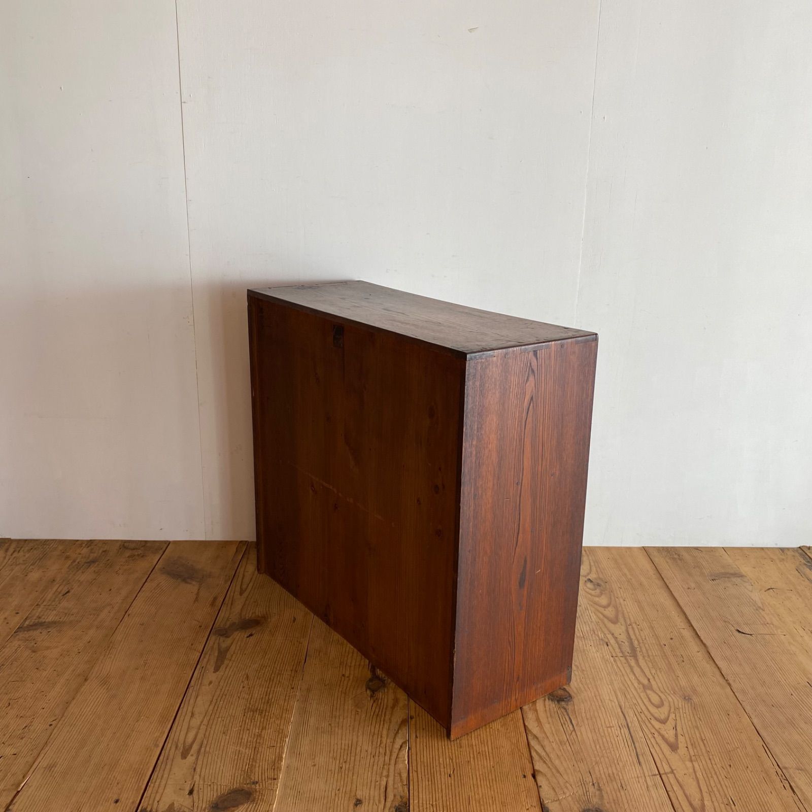 工場 アンティーク ガラス 曇りガラス 戸棚 茶箪笥 水屋箪笥