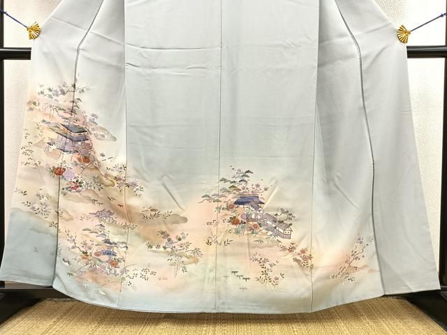 平和屋着物□豪華黒留袖 作家物 陶器風景文 正絹 逸品 AAAU2392mf 平和