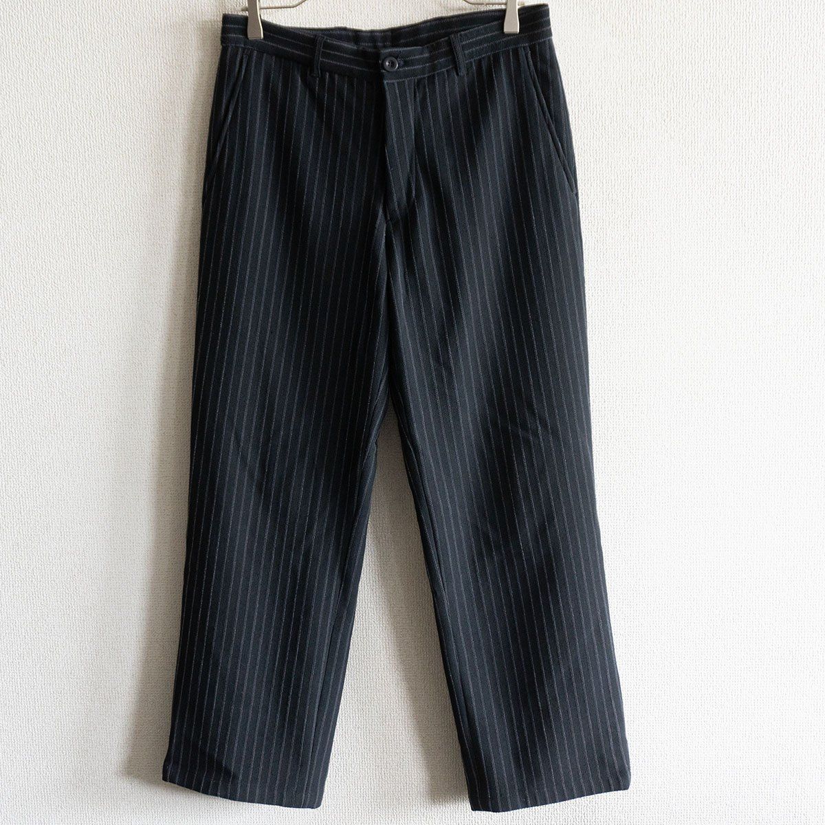 【美品】ARMANI COLLENZIONI【ストライプ スラックスパンツ】46 アルマーニ 25090009