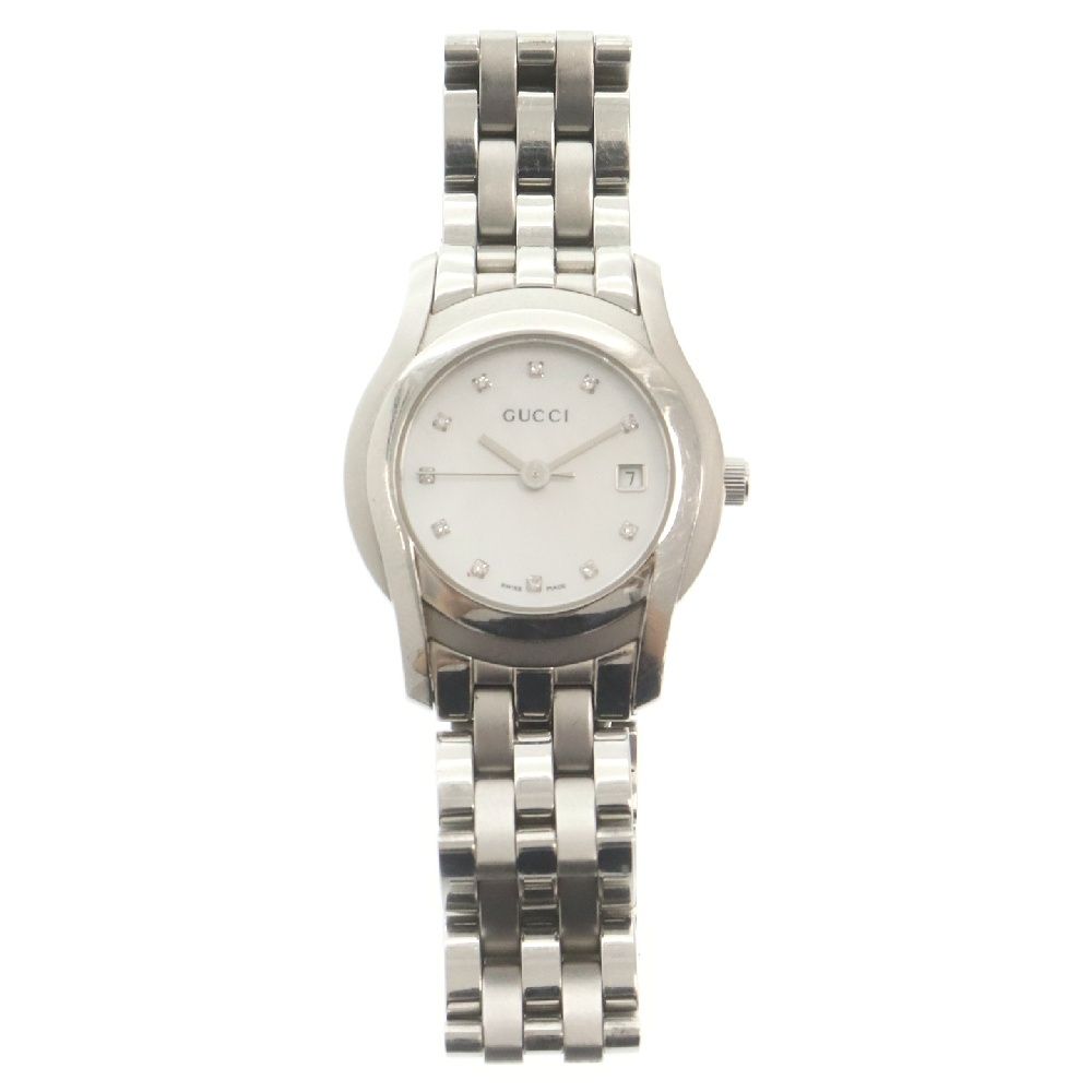 GUCCI (グッチ) デイト 5500L 11Pダイヤ/シェル文字盤