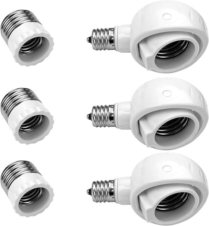 LEDセンサー電球(E26:１個 E17:６個) 可変式ソケット６個 セット LEDセンサー電球(E26:1個 E17:6個) 可変式ソケット6個 セット 楽天