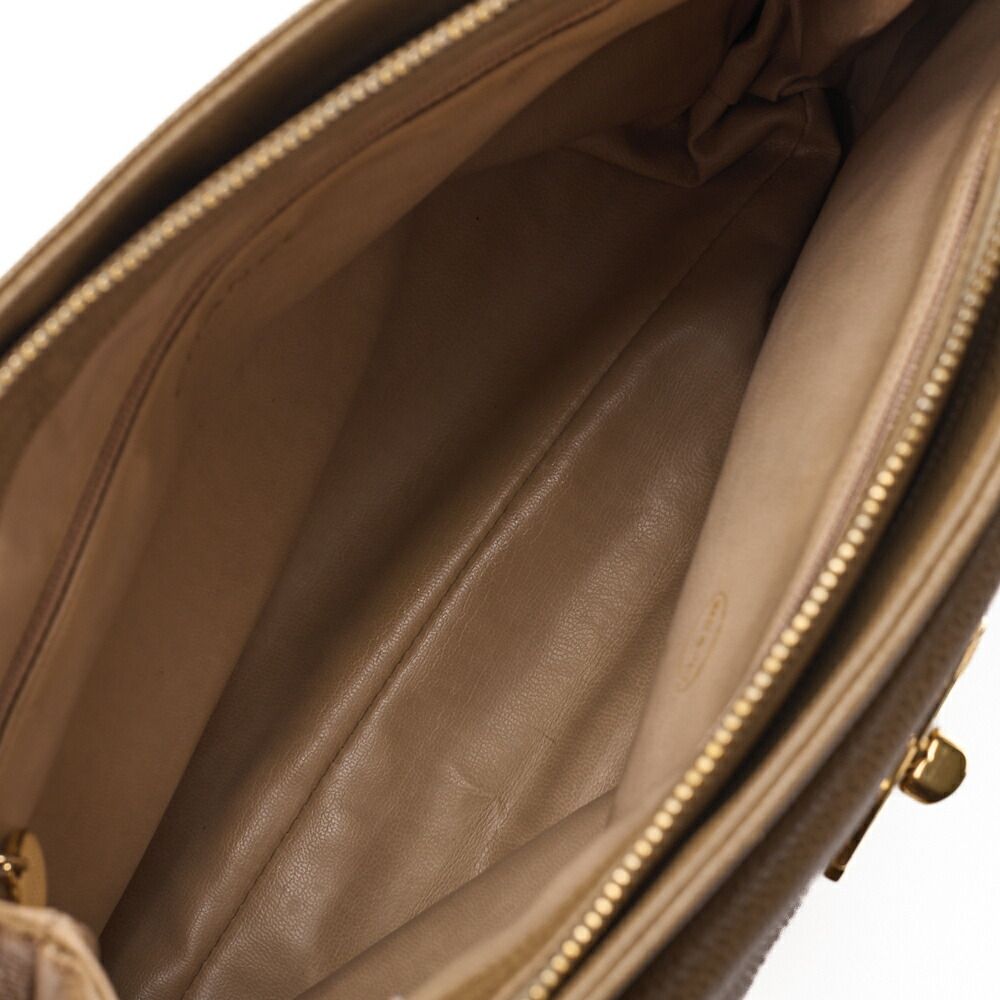 CHANEL シャネル チェーンショルダーバッグ トートバッグ アウトサイドフラップ キャビアスキン ベージュ ゴールド金具 レディース ハイブランド DECORATOM_COM_BR