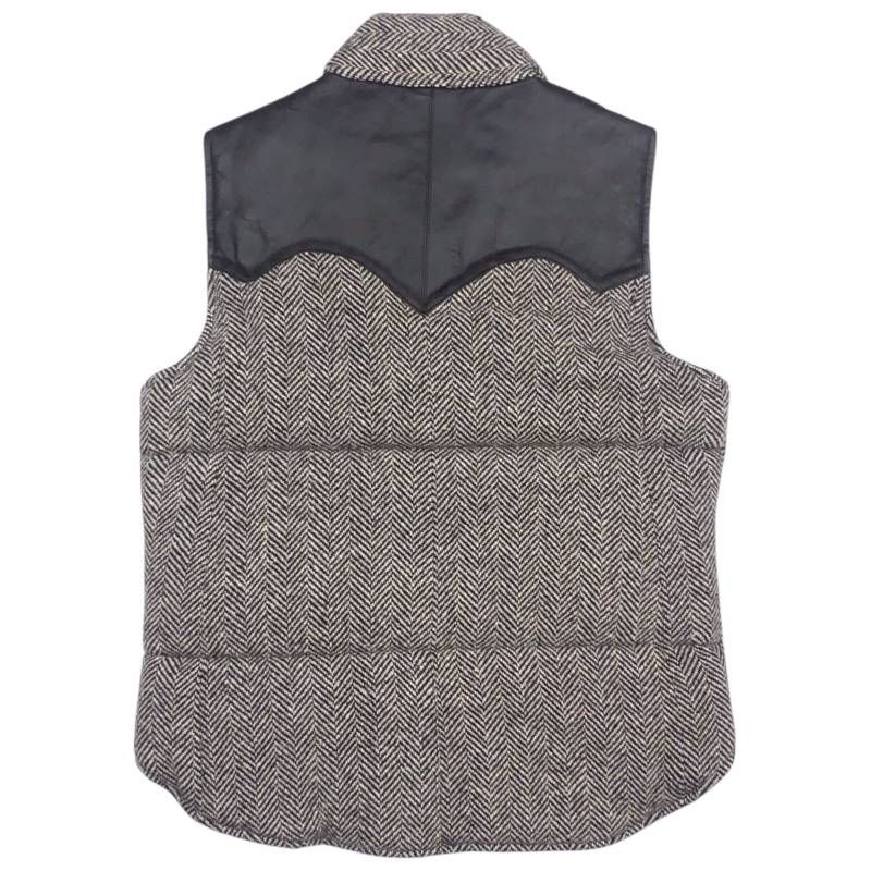 Harris Tweedダウンベスト ヘリンボーン 01