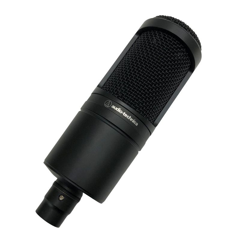 audio-technica コンデンサーマイク AT2020 ブラック ポーチ スタンドマウント完備 ほか別売アーム ポップガード付属 22510K608