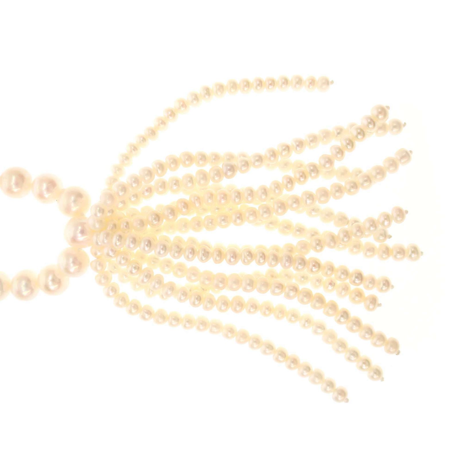 Bijou de M ビジュードエム タッセルパールネックレス ホワイト