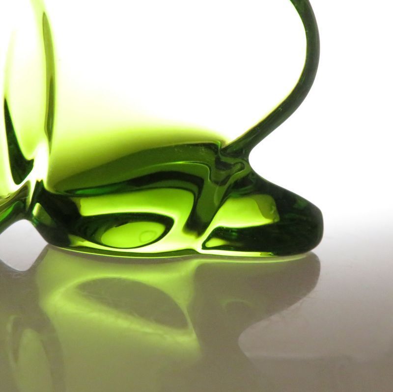 バカラ フィギュリン ○ クローバー 緑 グリーン 置物 クリスタル 6cm