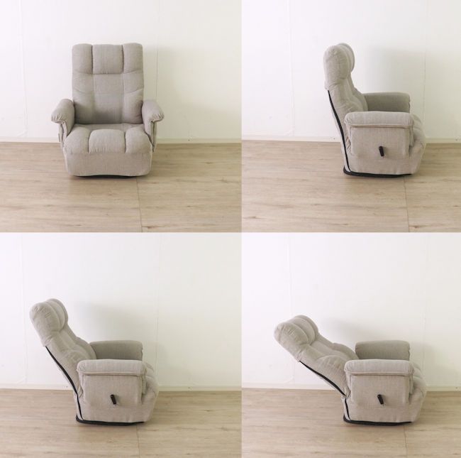 リクライニング回転高座椅子 アイボリー系 座椅子 リクライニングチェア（293） リクライニング回転高座椅子 アイボリー系 座椅子 リクライニング