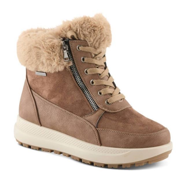 【送料無料】 フレクサス レディース ブーツ・レインブーツ シューズ Flexus By Spring Step Burrell Women's Waterproof Ankle Boots Light Brown