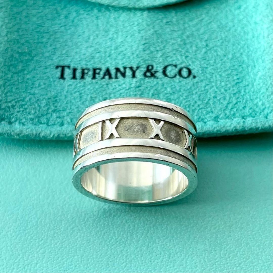 希少サイズ TIFFANY&Co. アトラス リング 20号 シルバー925 希少ティファニー 20号 アトラス ワイド リング シルバー 20号