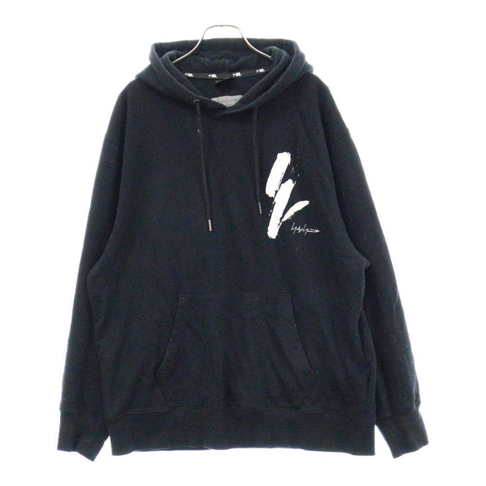 Yohji Yamamoto (ヨウジヤマモト) 23AW ×NEW ERA OS HOODIE NEW ERA HOODIE ニューエラ フロントプリント フーディ プルオーバーパーカー ブラック HJ-T92-281