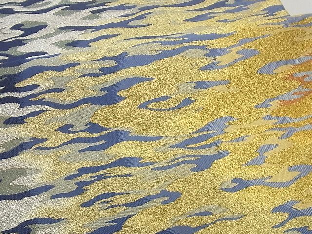 平和屋着物○人間国宝 五代 田畑喜八 六通柄袋帯 松皮菱