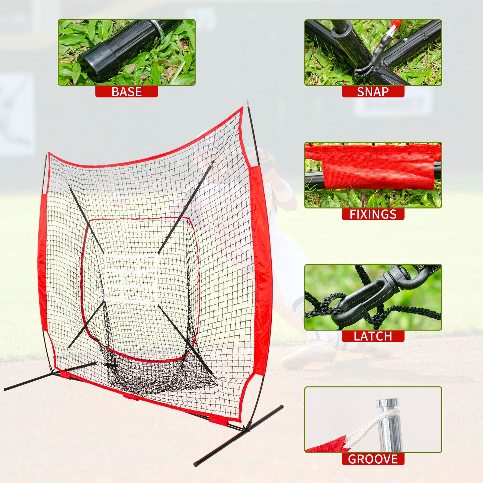 新品 投球練習 打撃 車庫 ピッチングネット ボール受けネッ