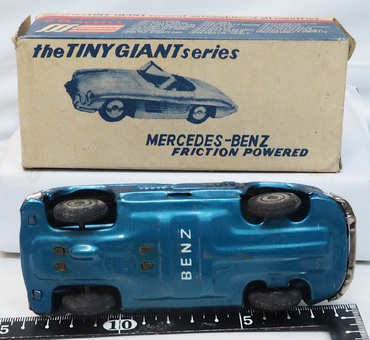 TANY GIANTメルセデスベンツ300SL青Bブリキtin箱付toy car