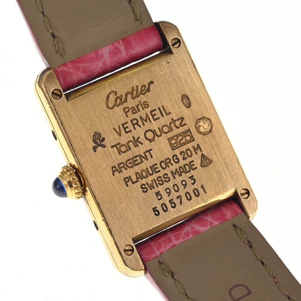 Cartier マストタンク ヴェルメイユ 925 値下 カルティエ CARTIER 5057001 マストタンク ヴェルメイユ
