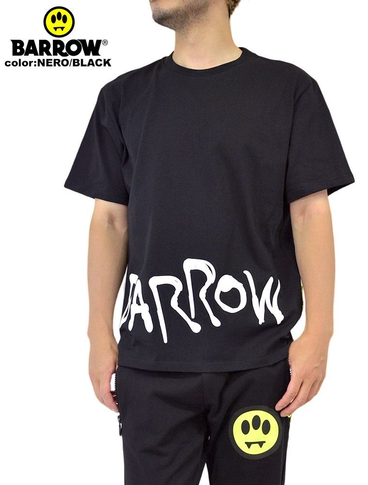 [BARROW] BARROWスマイル×テディベアプリント半袖ロゴTシャツ BARROW バロウ テディベアTシャツ TEDDY BEAR JERSEY T-SHIRT