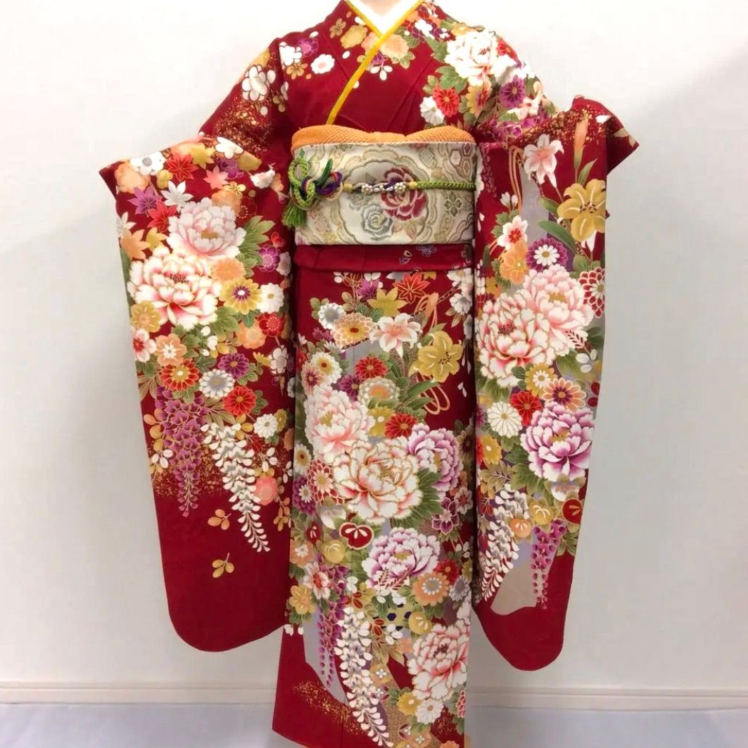 振袖フルセット正絹 バッグ＆草履 羽毛ショール 振袖フルセット正絹 バッグ＆草履 羽毛ショール