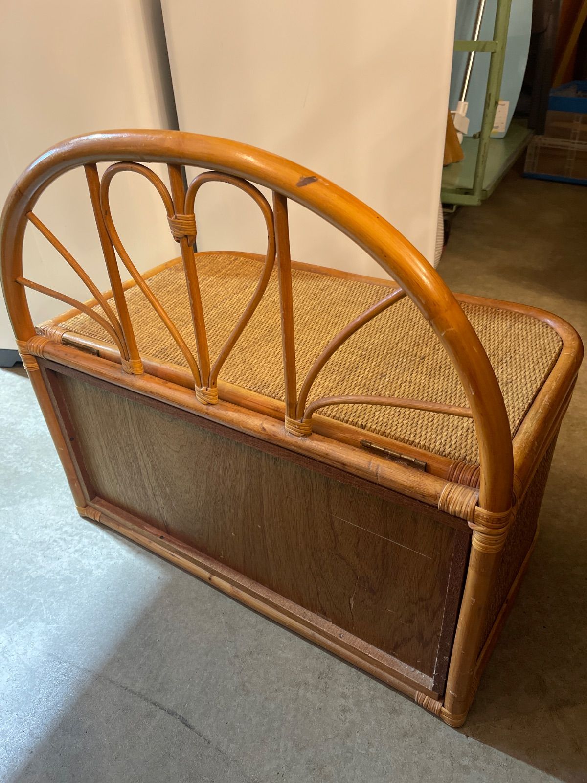ラタン家具 籐家具 ベンチ収納 レトロ 楽天市場】籐 収納ベンチ クッション付 幅90cm （ 送料無料